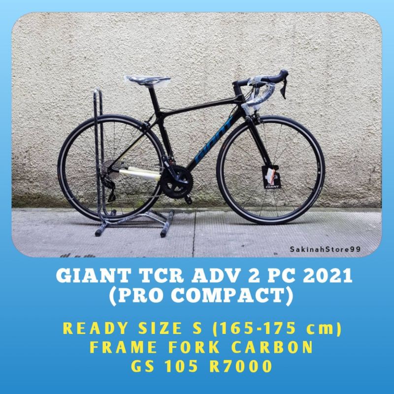 roadbike giant tcr adv 2 pro compact 2021 baru size S