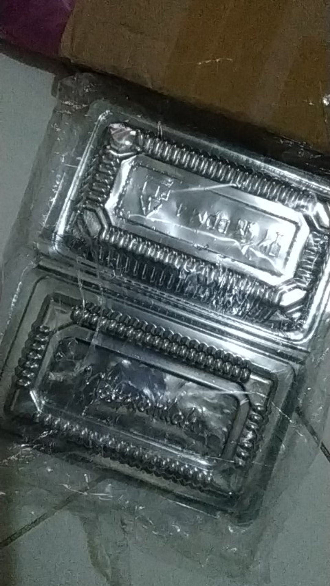 @100pcs Ukuran 4 Box Mika Plastik Mika Bening Tempat Kue Makanan Nasi