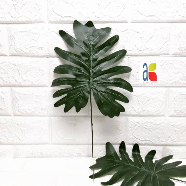 DAUN PHILODENDRON MONSTERA B8110 HIAS DEKORASI RUMAH PESTA ARTIFICIAL