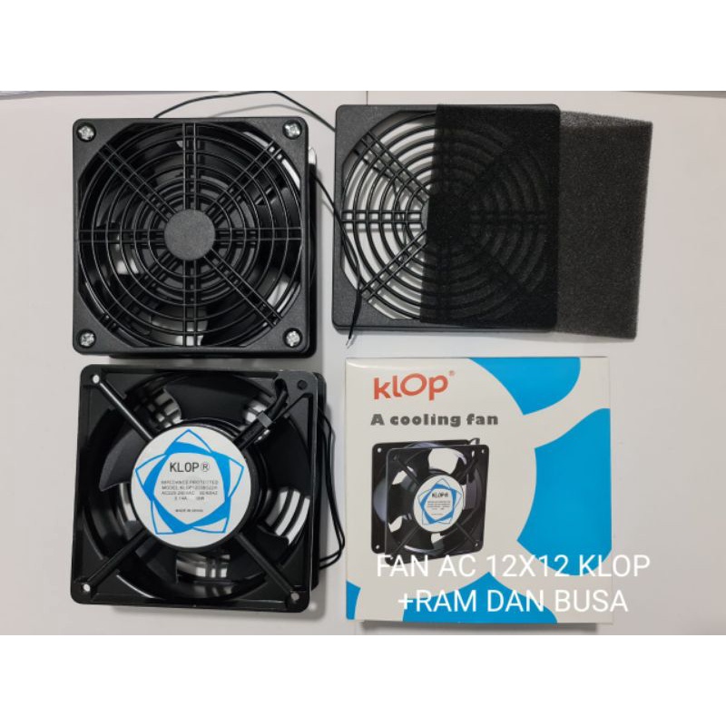 kipas Angin Pendingin - Cooling Fan BESI BESAR 12 X 12CM AC 220V POWER AMPLIFIER