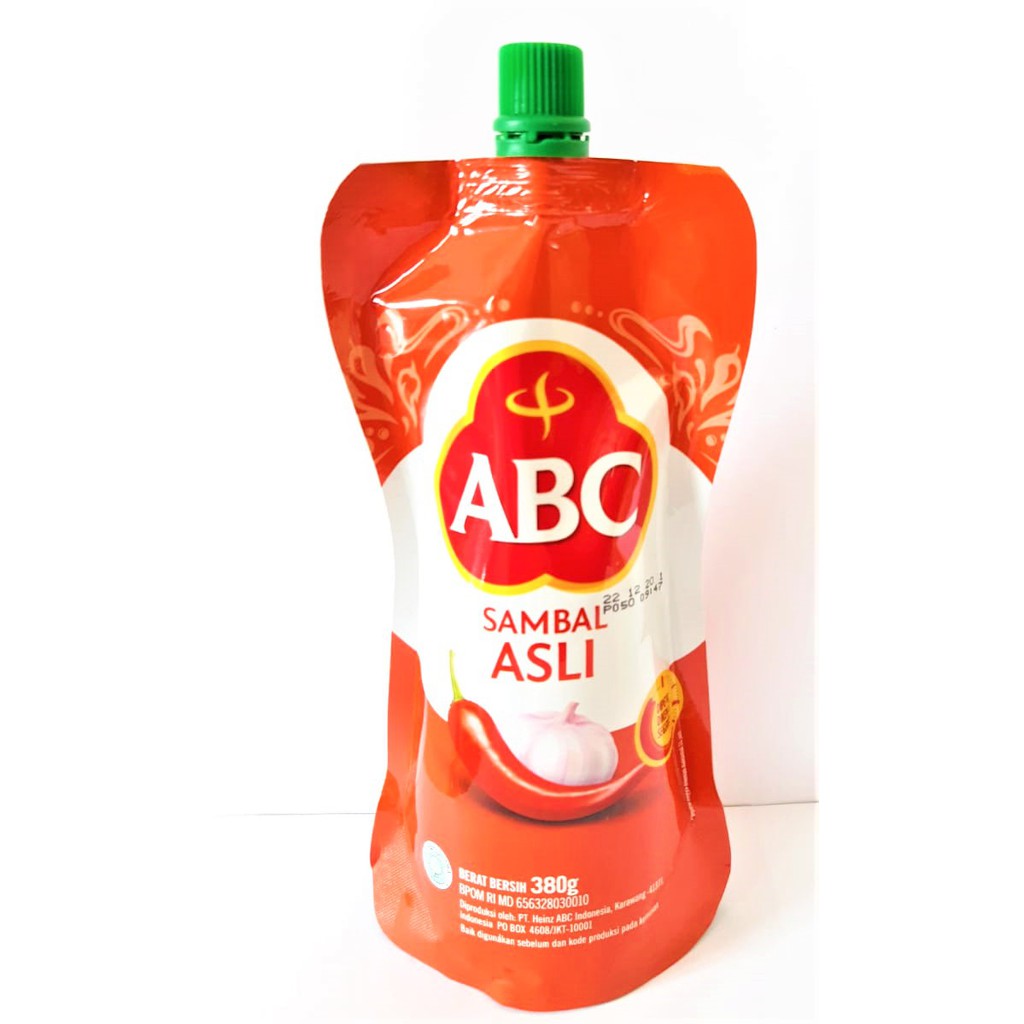 

SAMBAL ABC SAMBAL ASLI 380 GR POUCH & SAMBAL EKSTRA PEDAS 380 GR