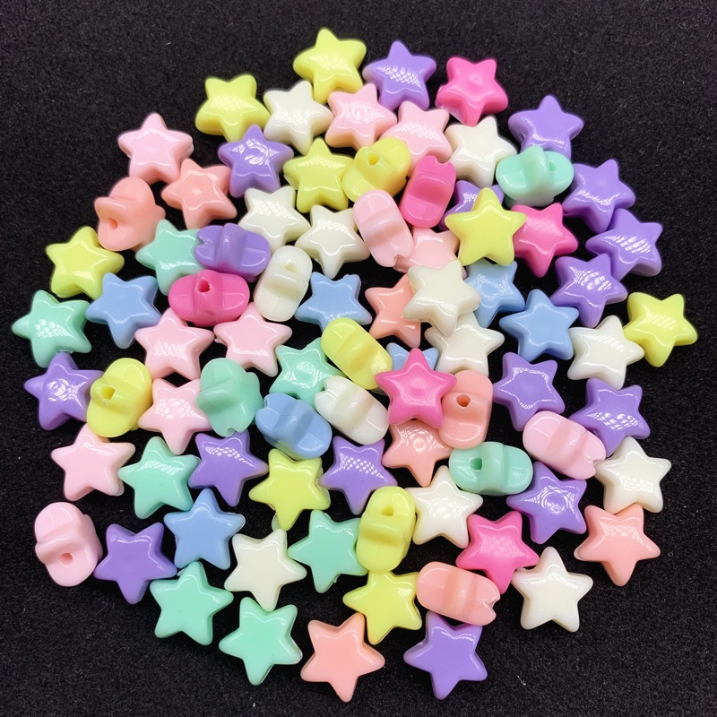 30Pcs/lot 12mm Akrilik Pentagram Beads