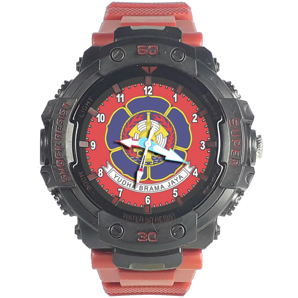 Jam Tangan  DAMKAR-LOGO MOTIF MERAH Bagus