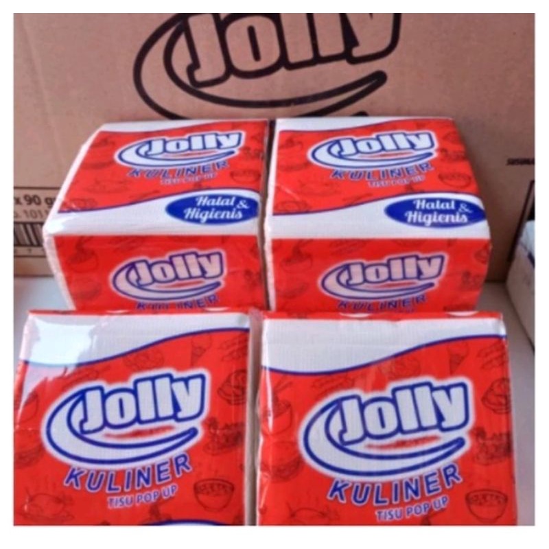 Tissue JOLLY Pop Up 10 Pak + Dispenser Free tempat Tissue ( Murah )
