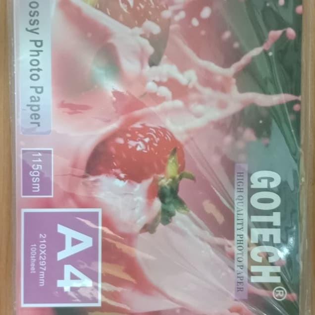 

Gotech High Glossy Photo Paper 115 Gsm Isi 100 Lembar