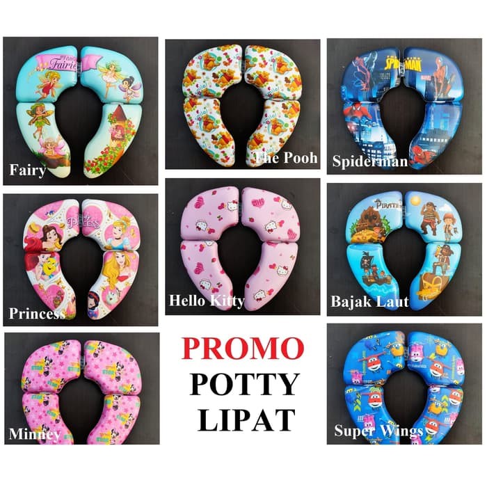 Potty Seat Traveller Motif Baby Grow - Dudukan Toilet Anak Praktis Bisa Dilipat - Folding Potty Seat