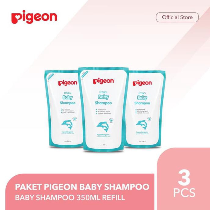 PERA54 PIGEON BABY SHAMPOO CHAMOMILE 350ML REFILL/ botol 100ml  exp bln 8 2024