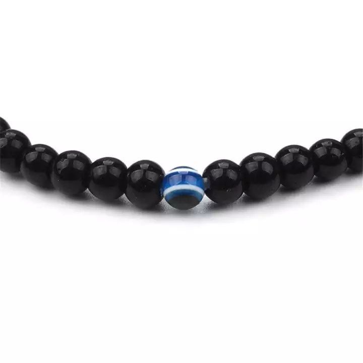 Pria Manik-Manik Mata Jahat Kekayaan Buddha Tibet Kekayaan Dan Keberuntungan Gelang Penyembuhan Cakra Yoga Adjustable Beads Bracelet Bracelet Stress Relief Stretch Bracelet