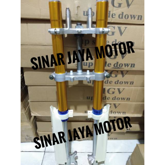 Up Side Down Assy depan MGV Modif PNP Byson scorpio R15 Vixion Trail Cross costum klx 150. dtracker