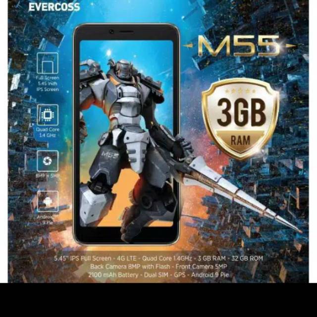 evercoss m55 Ram 3/32 4G