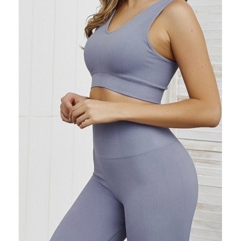 set baju dan celana gym  yoga wanita spandex)