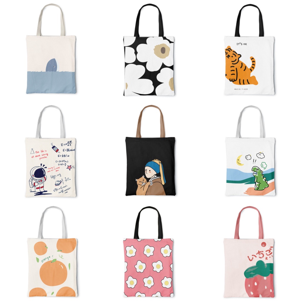 FINOM ALL VARIANT ONE - Tote Bag Sablon Premium Kanvas Twill