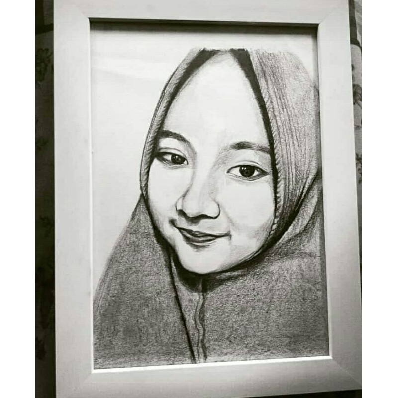 kado Lukisan wajah/ karikatur/ sketsa wajah murah