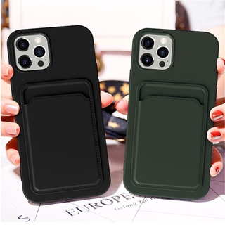 All-in-one card holder frosted phone case for iPhone 12