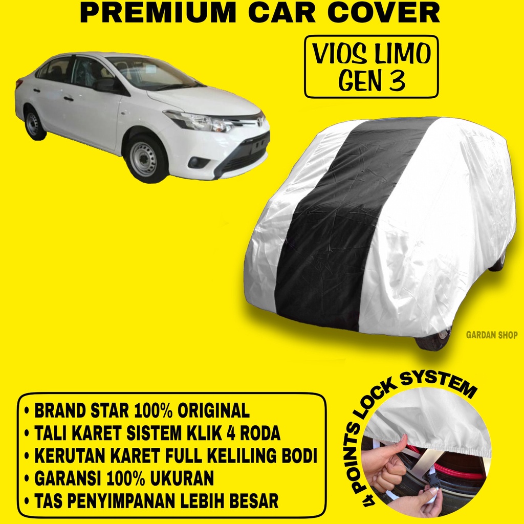 Body Cover VIOS LIMO GEN 3 SILVER HITAM Penutup Bodi Mobil Vios Limo Gen 3 Waterproof PREMIUM