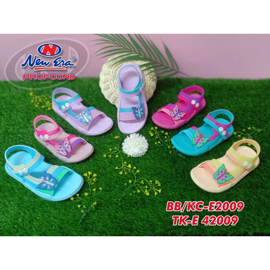 gos NEW ERA TK E 42009 Sandal Sepatu Anak Tali Belakang Karet Sandal Perempuan Original