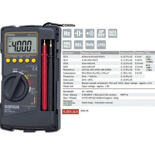 MULTIMETER SANWA DIGITAL CD800A