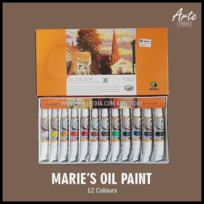 

Cat Minyak - Maries Oil Color Set 12 Warna
