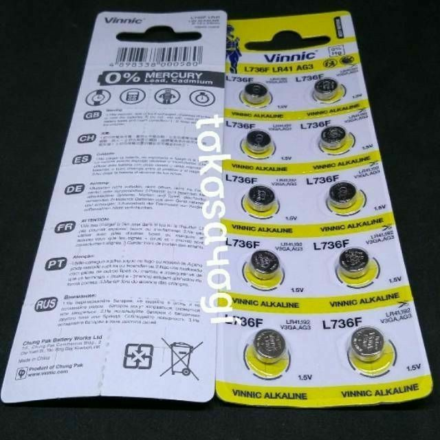 Baterai MC-343 L 736 / Battery MC-246 AG3 / LR41 AG3