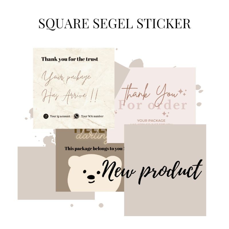 

[STICKER KEMASAN MIN 100] STICKER SEGEL/UNBOXING KEMASAN PACKAGING