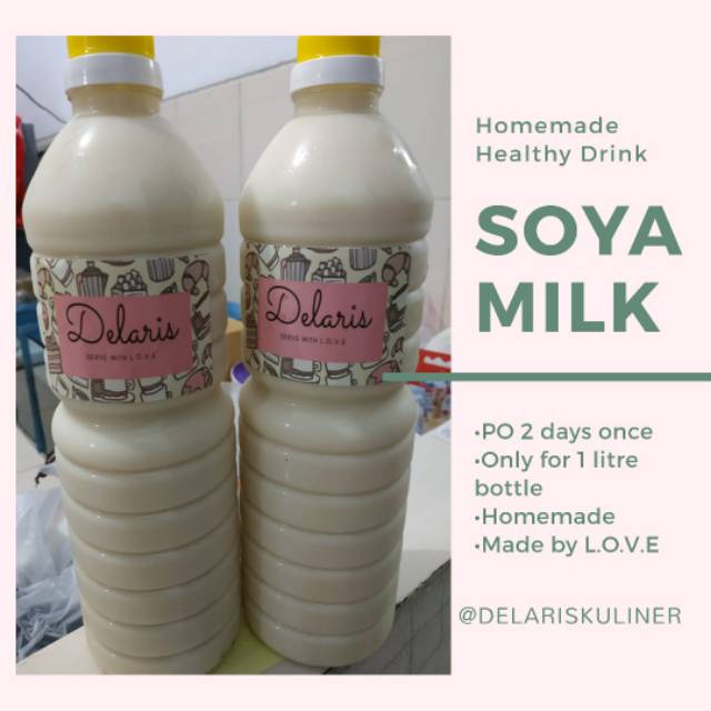 

Soya Milk Delaris / Susu Kacang Delaris Homemade kemasan 1 liter