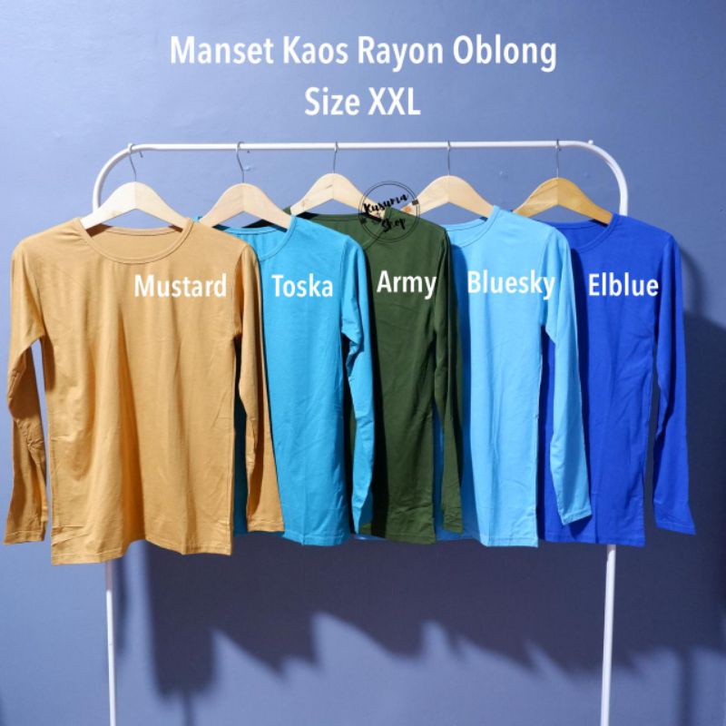 Manset Kaos Rayon Oblong Ukuran XXL | LD 93cm - 103cm