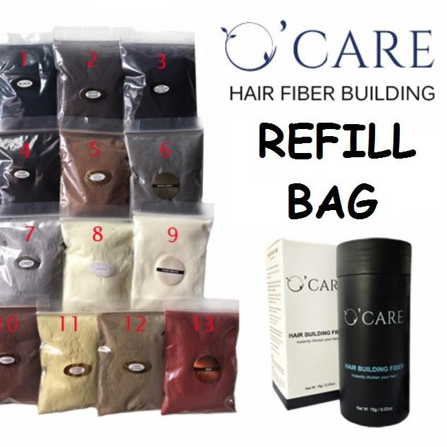 ♛ OCARE HAIR FIBER REFILL 57g HITAM / RAMBUT ANTI BOTAK - Black, 25g ♝