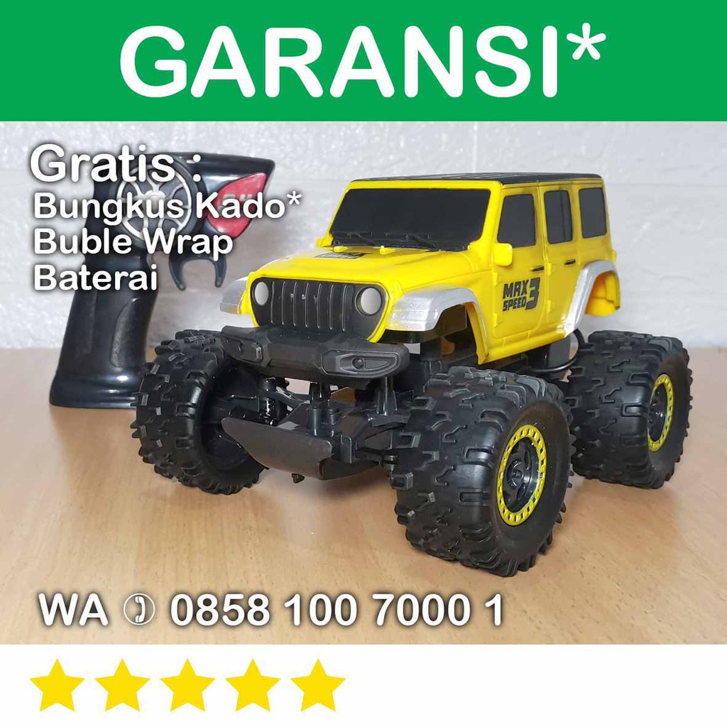 SoToy RC Jeep Wrangler Rubicon Remot Truck OFFROAD CRAWLER Climber Yellow Hard Top