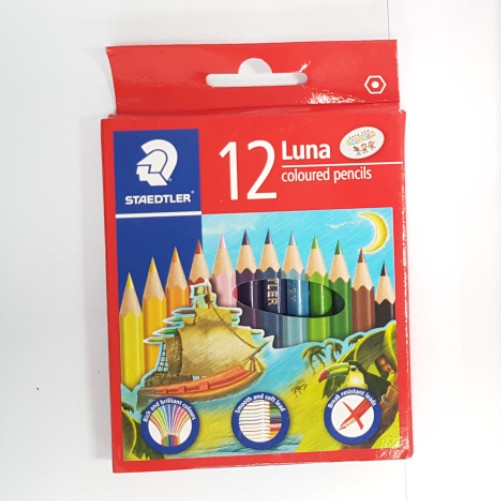 

WARNAPENSIL- PENSIL WARNA LUNA STAEDTLER 12 WARNA PENDEK -PENSIL WARNA