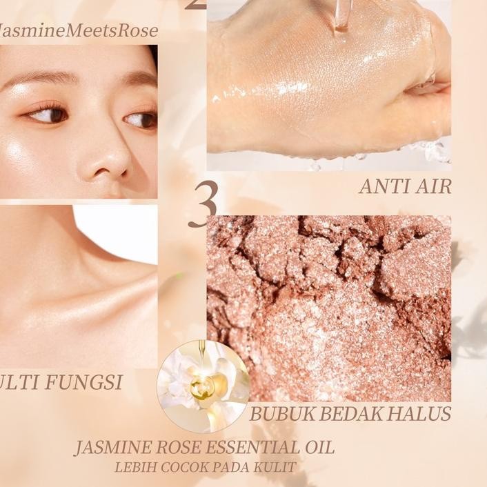 ★ BB ★ FOCALLURE Face Highlighter Glitter Glow bedak #JasmineMeetsRose - FA234 - FA 234