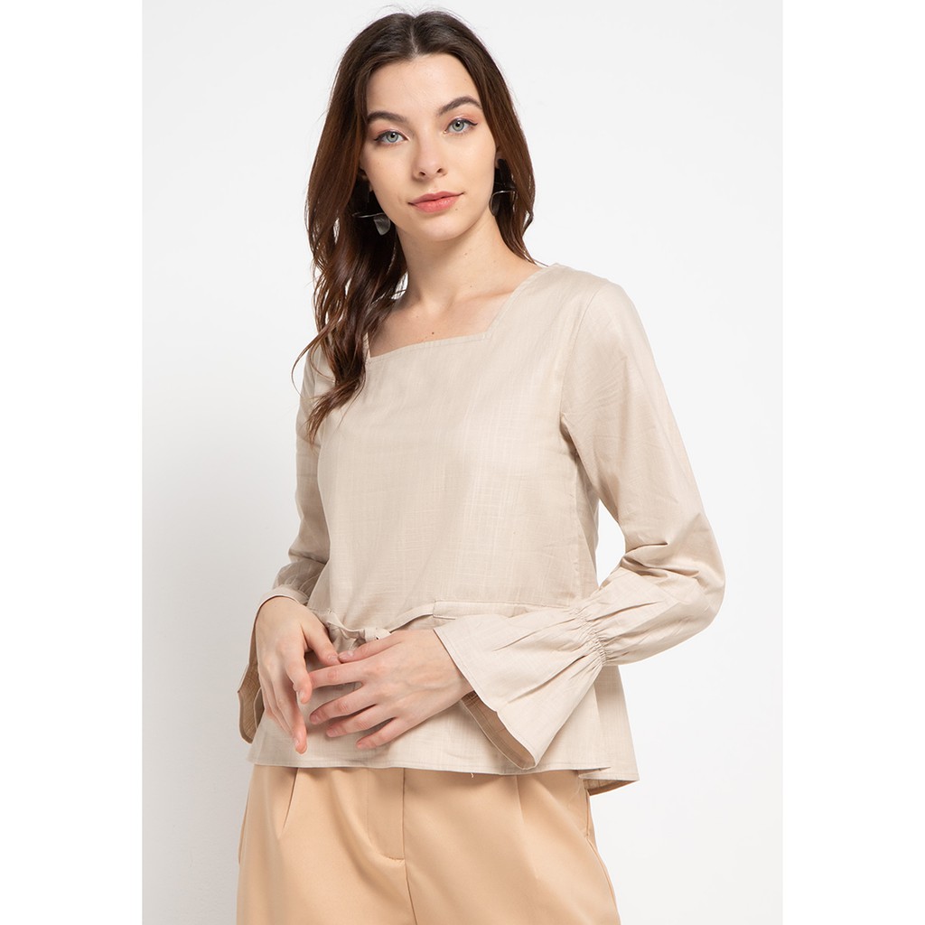 Insight Kaos Wanita Lengan Panjang Cream Reina Top ILS091109-CRM Planet Surf