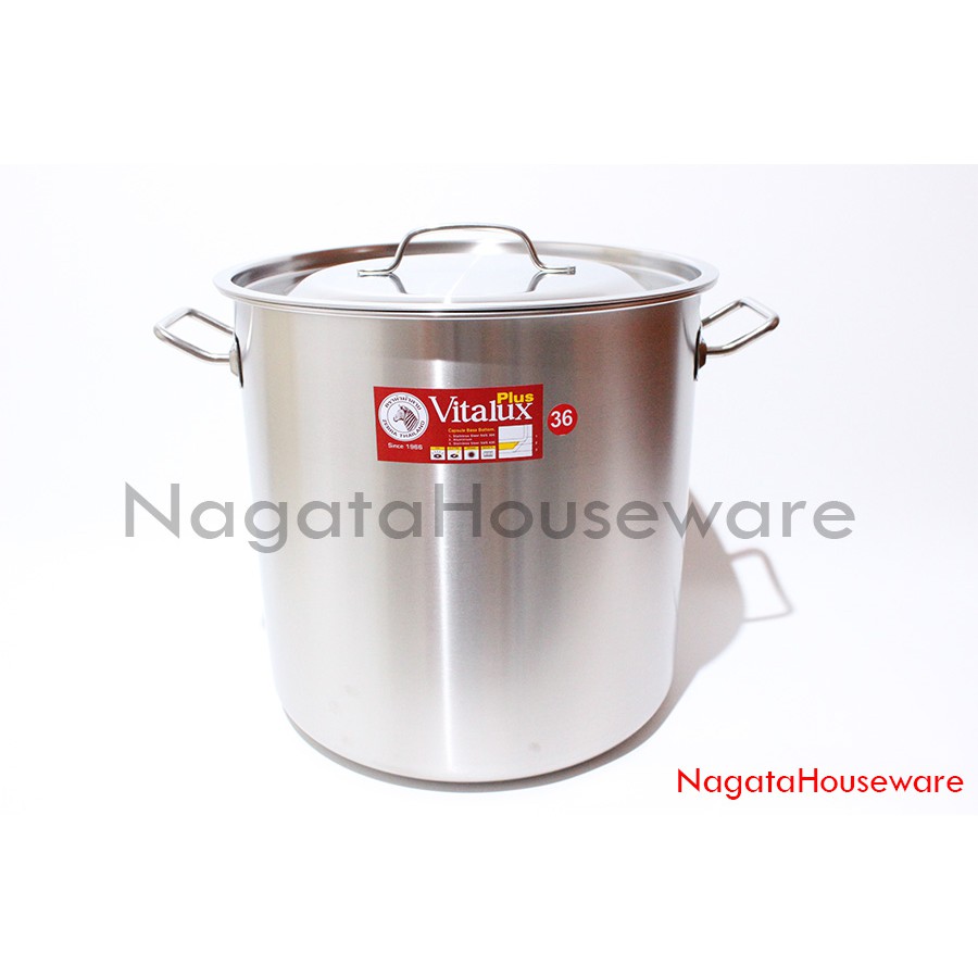 Panci Saus Masak Kuah Stainless Steel Stock Pot Vitalux Panci Saus Masak Kuah Stainless Steel Stock Pot Vitalux