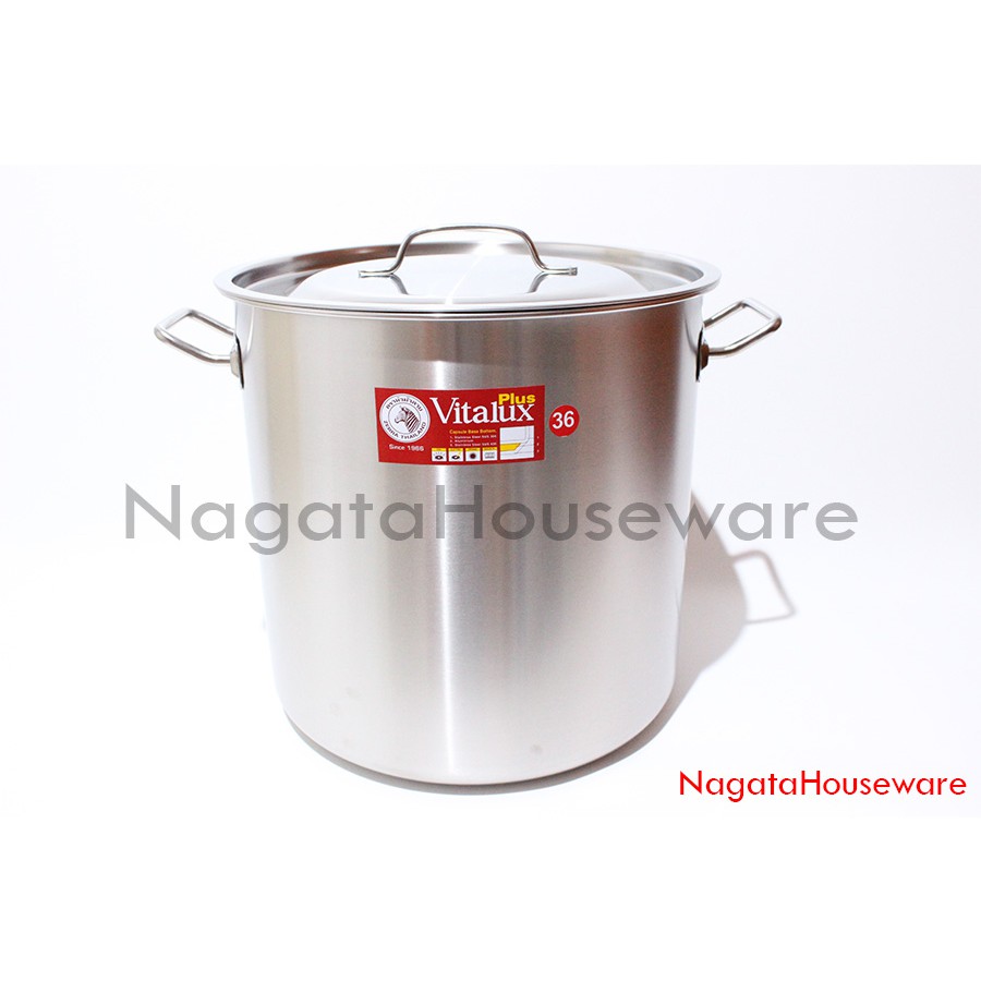 Panci Saus Masak Kuah Stainless Steel Stock Pot  Vitalux 