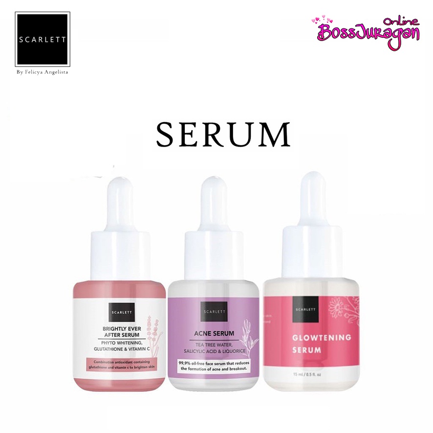 (BOSS) SCARLETT WHITENING SERUM - Serum Acne | Serum Brightly | Serum Glowtening