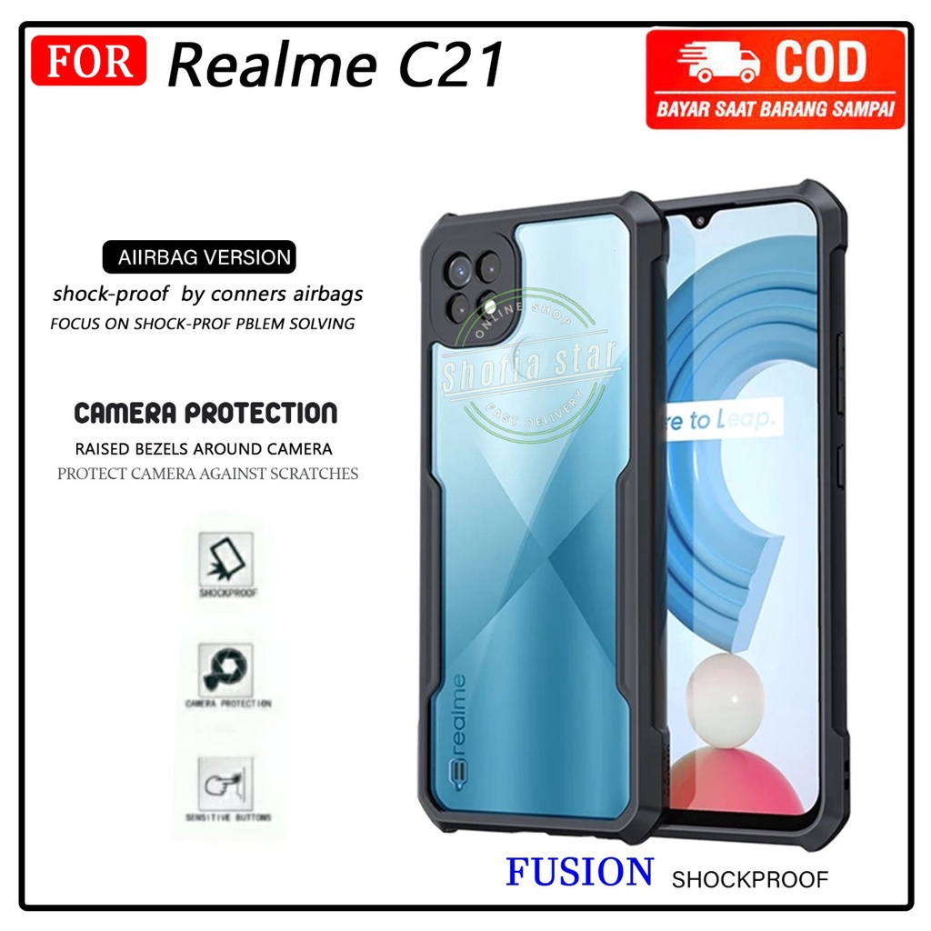 CASE REALME C21 C21Y SOFTCASE SHOCKPROOF TRANSPARAN CAMERA PROTECT CASING