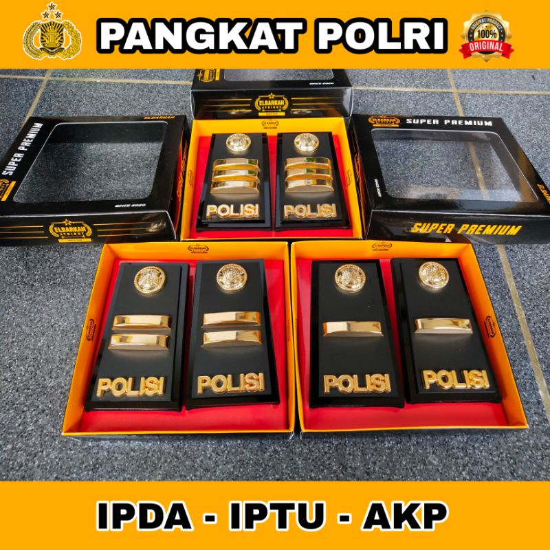 PANGKAT POLISI PDH IPDA / IPTU / AKP FUL AKRILIK DOVE / TANDA PANGKAT PERWIRA POLRI #1