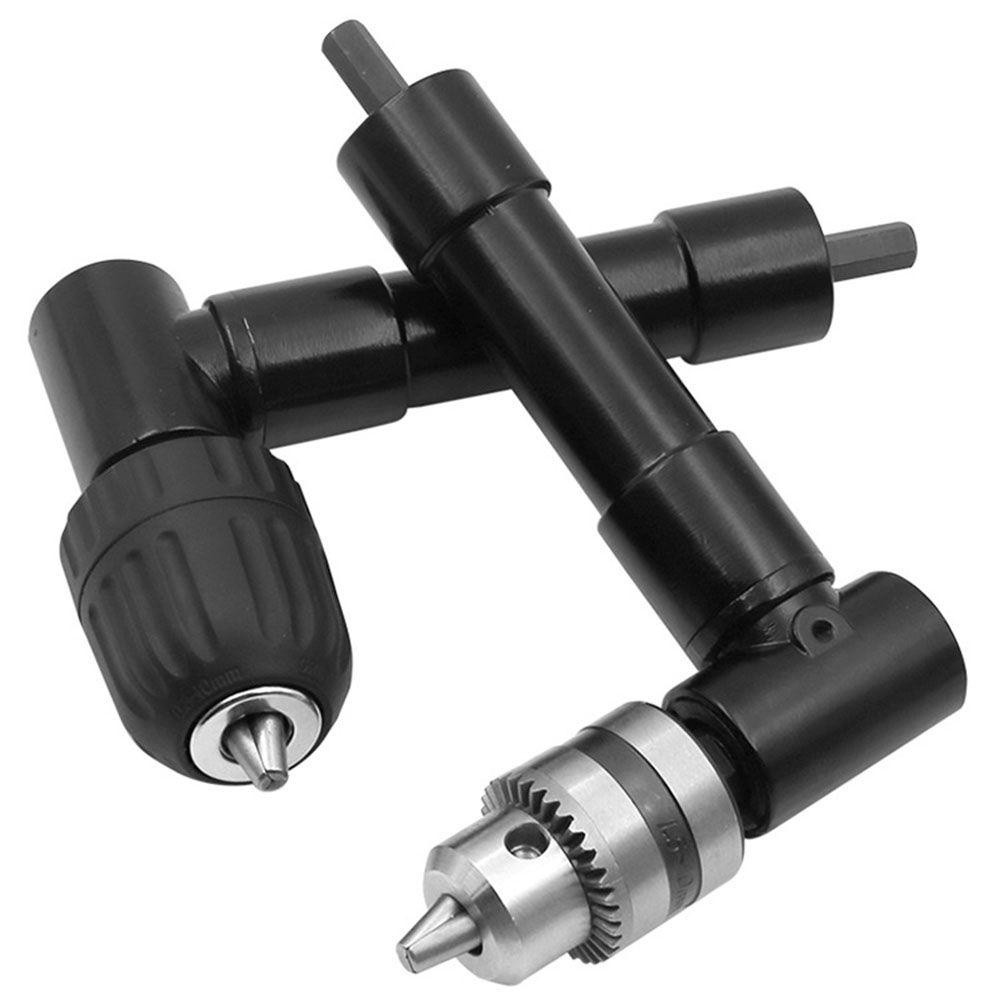Solighter 90derajat Tekuk Tiga Baling Chuck Sudut Adaptor Bor Listrik