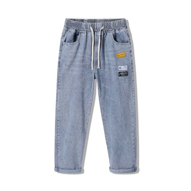 Celana Jeans Pria Celana Denim Celana Cowok Versi Korea Dari Kaki Yang Ramping N1971