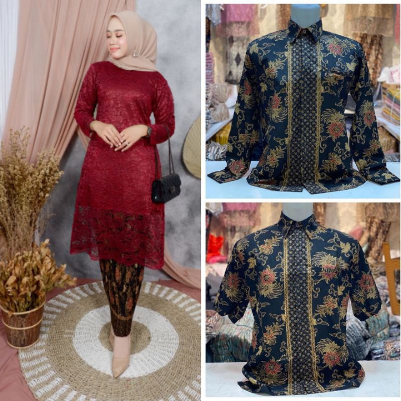 (LIZA)02 (GROSIR KEBAYA TANAH ABANG) COUPLE TUNIK KURUNG//COUPLE TUNIK BROKAT