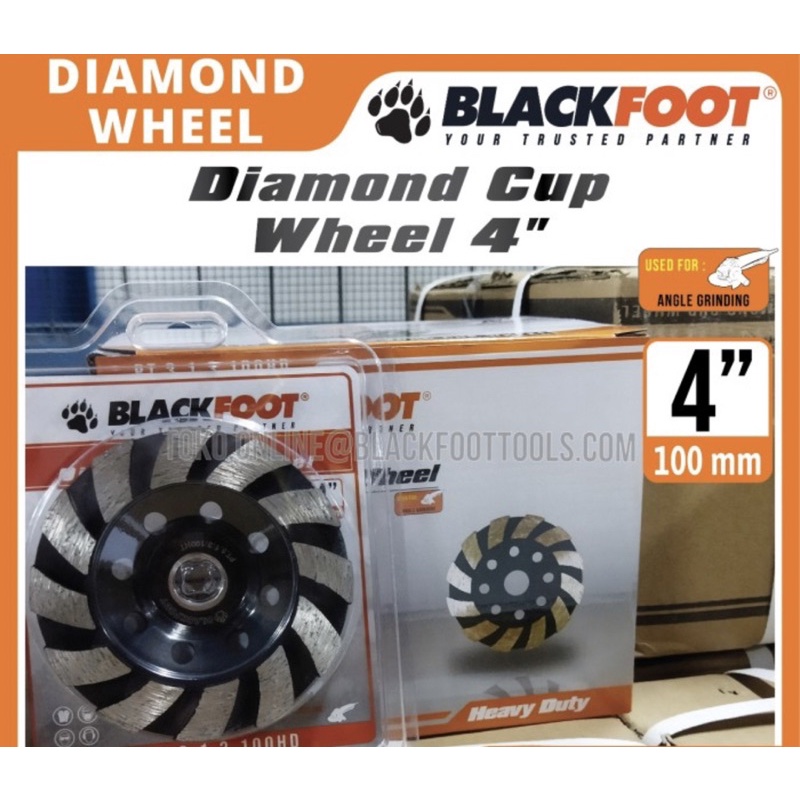 BLACKFOOT HEAVY DUTY Diamond Cup Wheel 4”