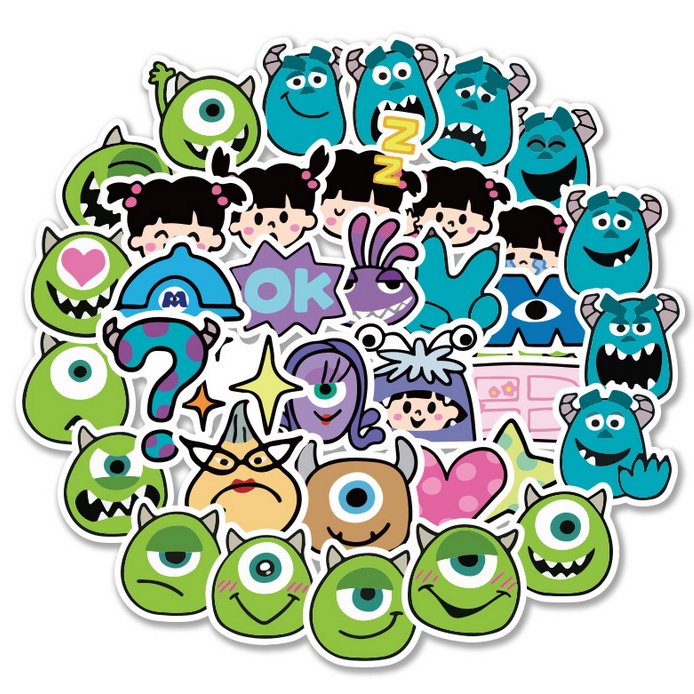 A27 STICKER 10PCS (MONSTER INC) anti air notebook scrapbook label tempel motif kartun superhero super hero unik lucu atk alat tulis kantor murah viral termurah kartun komputer leptop handphone hp smartphone koper laptop tembok kulkas disney anime