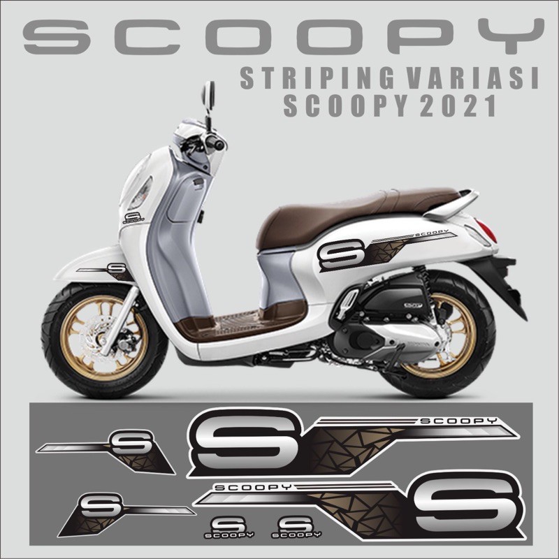 STRIPING SCOOPY 2021 VARIASI SIMPLE GOLD