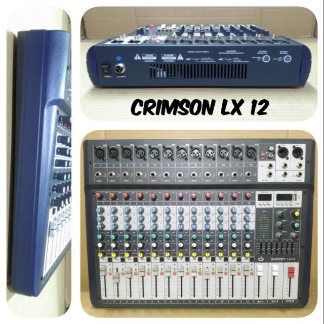 MIXER AUDIO 12 CHANNEL CRIMSON LX 12 PROFESIONAL MIXING CONSOLE