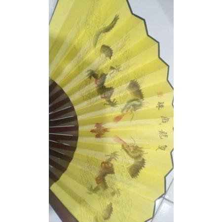 Kipas Kayu Jumbo Pajangan Oriental Import