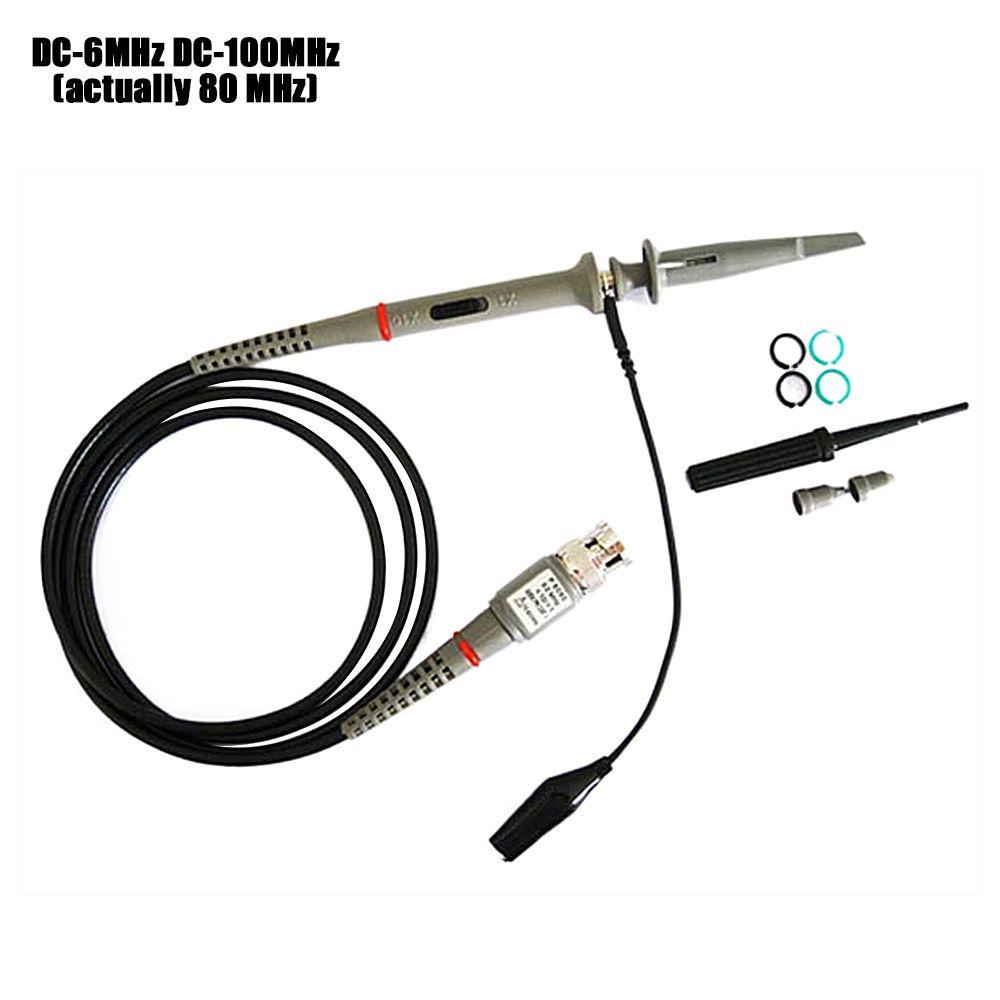 Populer Osiloskop Probe Kit BNC 1X 10X 10X: DC-100MHz Scope Klip Probe