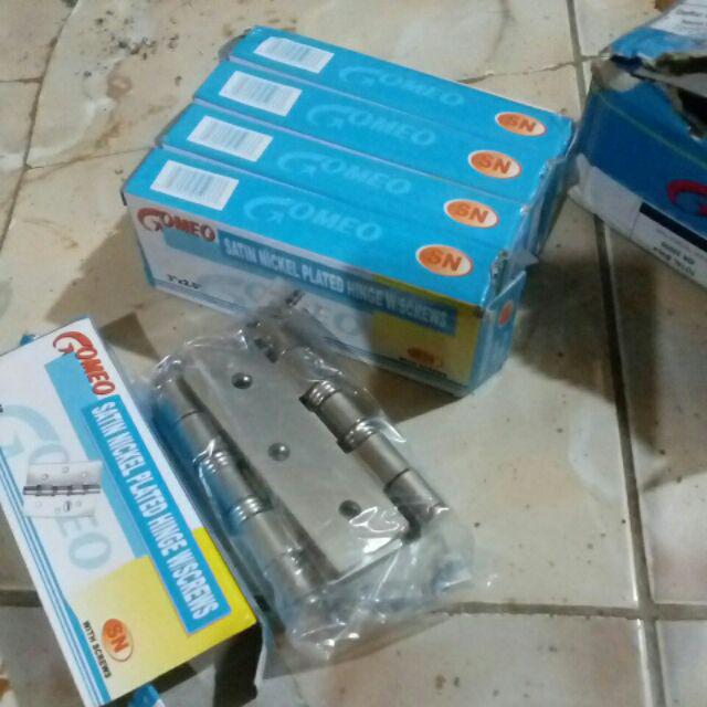 Engsel Pintu / Jendela 3 Inch Inci Gomeo 3 X 2.5 X 2.5 Mm Nickel