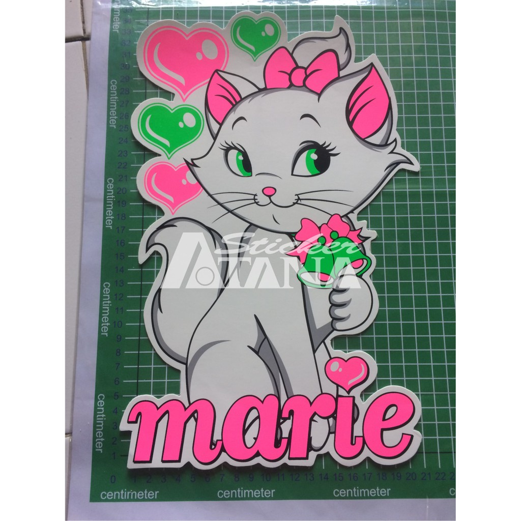 Sticker Vinyl Sablon Jumbo Printing Kucing Marie Cantik Imut Cat