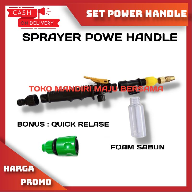 SET HANDLE SPRAYER DENGAN TABUNG SABUN / NOZLE SPRAYER KUNINGAN