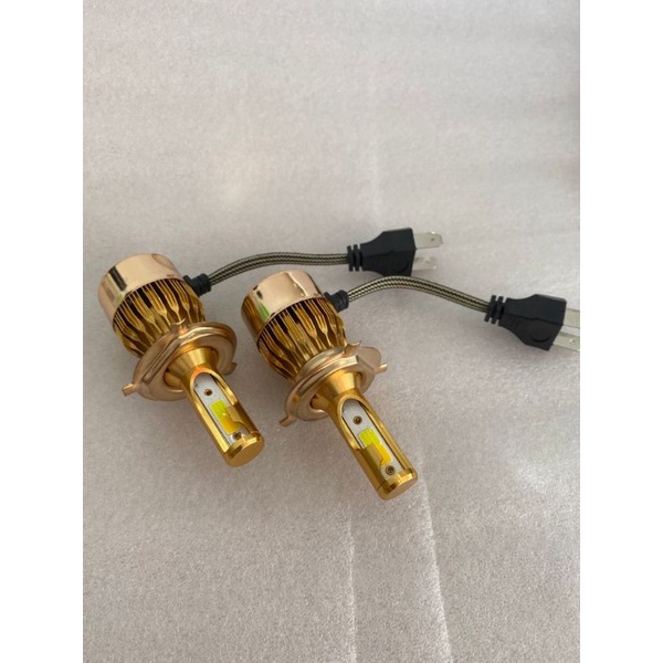 lampu utama mobil H4 nyala 2 warna putih kuning new