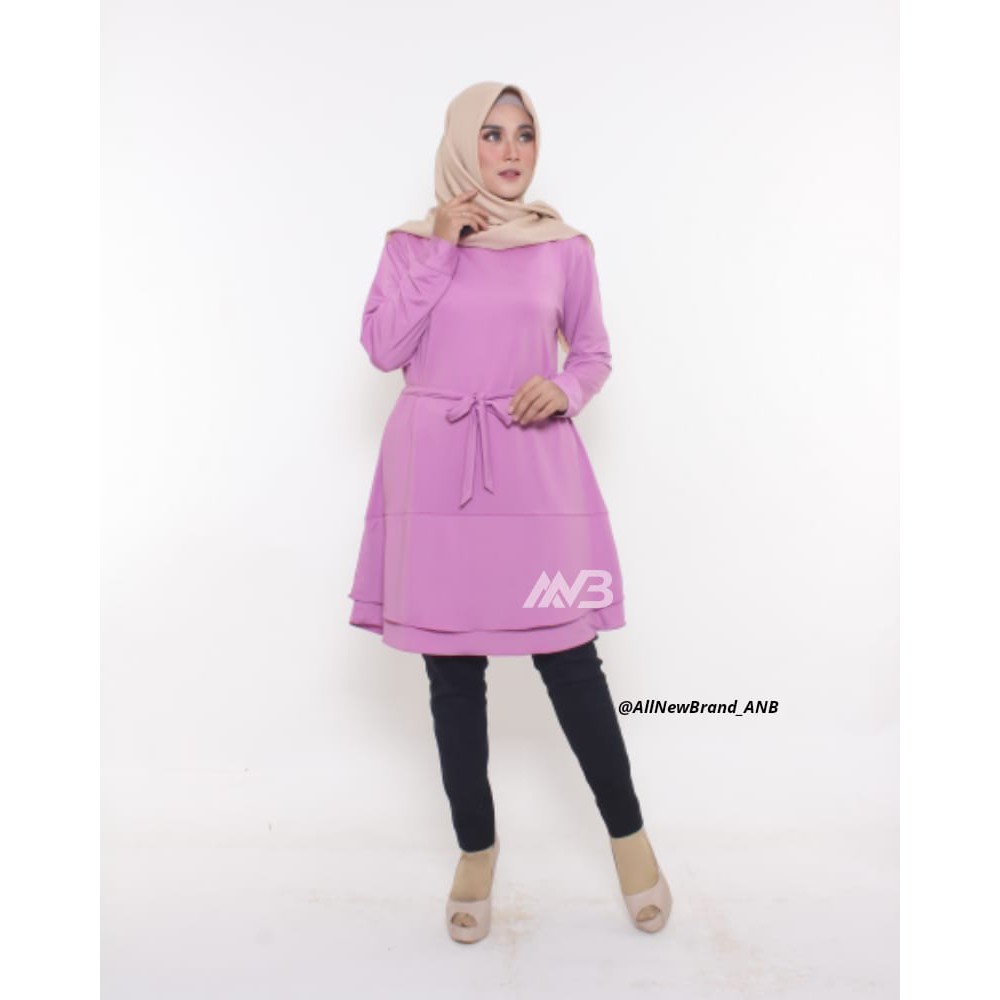 BEFAST - ZEC OOTD Wanita Tunik JIHYO / Tunik T8 / Model Tunik Lavender HARGA PROMO HARGA MODAL Top / Atasan Lengan Panjang / Fahion Wanita / Tunik Polos / Tunik Casual / Tunik Kekinain / Tunik Terlaris